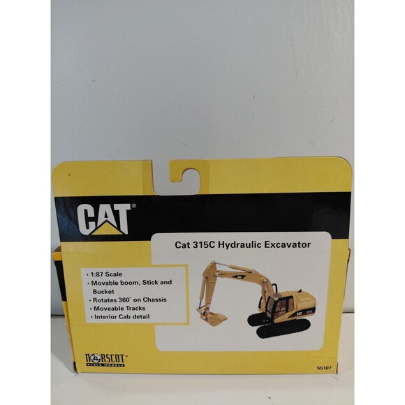 Norscot 55107 HO 1:87 Die Cast Caterpillar 315C Hydraulic Excavator w/Box - Picture 7 of 7
